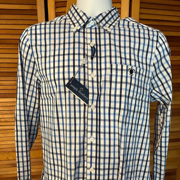 NWT SIMPLY SOUTHERN SZ SMALL LONG SLEEVE STRETCH DRESS SHIRT - Picture 1 of 10